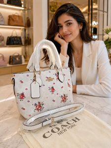 Coach Pink Floral Tote Bag