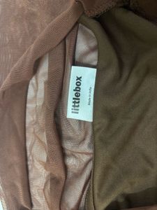 Littlebox Sheer Ruched Long Sleeve Top