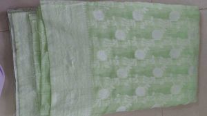 Elegant Light Green Floral Saree