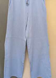 Comfortable Ribbed Wide-Leg Pants
