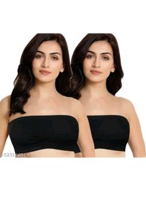 Black Strapless Bra