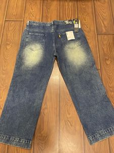 Stylish Blue Wash Wide Leg Jeans