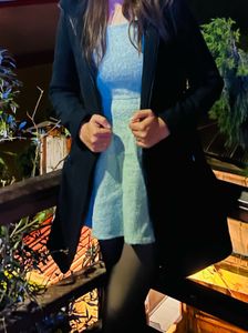 Cute sky blue Sleeveless Dress