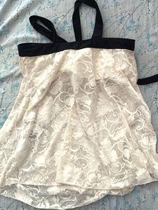 Chic Lace Cami Top with Bow Detail