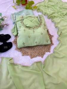 Elegant Green Kurta Set with Pants