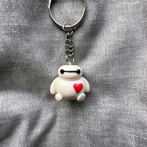 Cute Baymax Heart Keychain