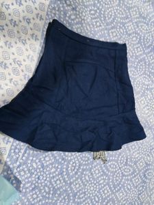 Striped Long Sleeve Top &amp;winter  Denim Skirt Set