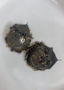 Fresh Arrivals Traditional Oxidised Silver Jhumkas