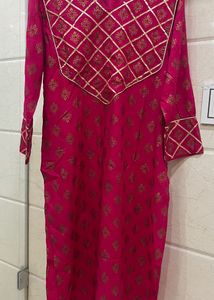 Pink Kurta With Long Skirt