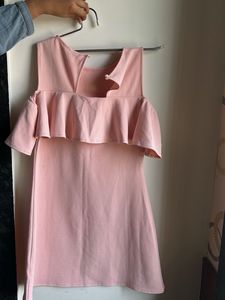 pink ruffle dress
