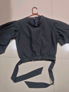 Elegant Black Crop Top