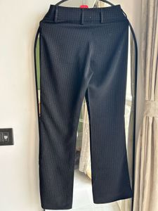Classic Black Pinstripe Trousers
