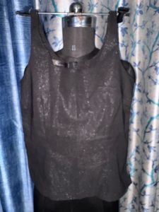 Vintage Glittery Square neck fitted top