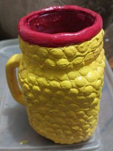 Handmade Yellow Textured Vase