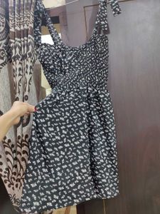 Cute Floral Print Mini Dress