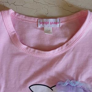 Unicorn Themed Party Dress For Girls With Freebie