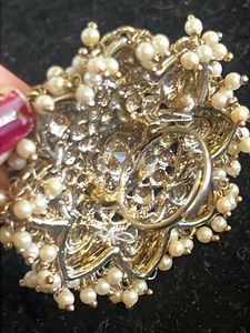 Exquisite Kundan &amp; Pearl Statement Ring
