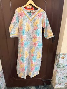 Multicoloured Floral Cotton Suit Set
