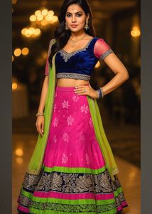 Pink Fish cut lehenga_price Drop