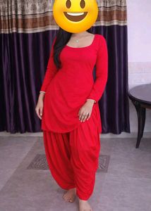❤️ Elegant Red Partywear Salwar Suit with Dupatta