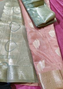 Banarsi Silk Border Saree With Blouse
