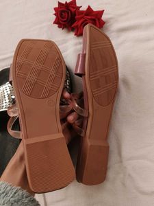Stylish Slippers: Pink &amp; Silver slippers