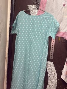 Designer Teal Printed Kurta