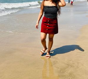 Maroon Mini Skirt