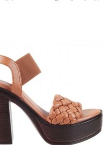 unused Stylish Braided Platform Heels