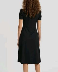 Black Midi Dress with Slit
