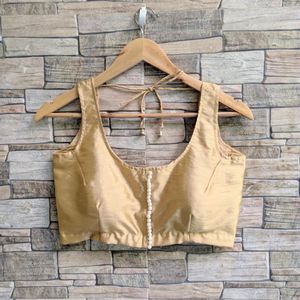 Elegant Gold Pearl Blouse fix price