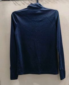 Navy Blue Turtleneck Long Sleeve Top(Gymwear)