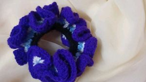 pack of 3 Handmade Crochet Flower Scrunchie