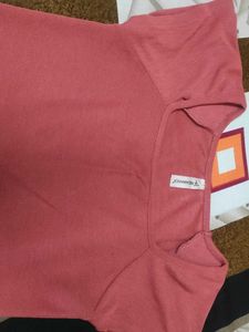 Ribbed Square Neck Top - Rose Pink