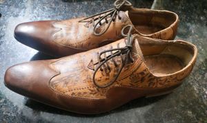 Brown Handmade genuine leather dress shoes