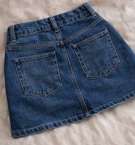 Denim Cargo Mini Skirt