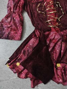 Princess Renaissance Dress with Gold Accents