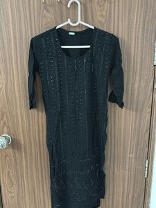 Elegant Black Sequined Kurta