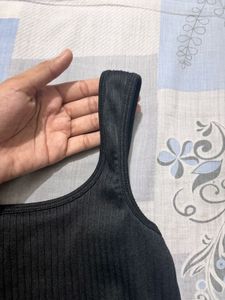 Ribbed Square Neck Tank Top
