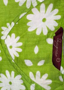 Green Floral Print Kurta