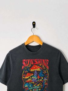 Vintage Sunshine Mushroom Graphic T-Shirt