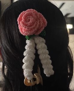 Handmade Crochet Flower Hair Claw Clip