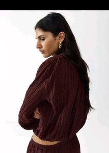 Coffee brown textured Top
