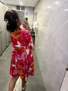 pink summer floral dress
