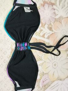 Boho Striped Bandeau Bikini Top