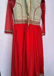 Elegant Red Anarkali