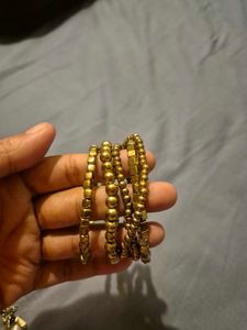 Gold Beaded Bracelet Set