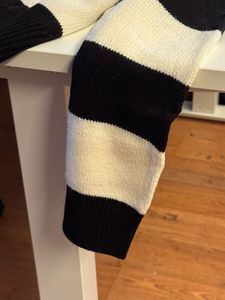 Chic Oversized Striped Knit Sweater