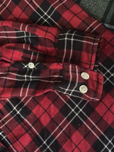 Classic Red &amp; Black Plaid Flannel Shirt
