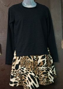Black Top With Animal Print